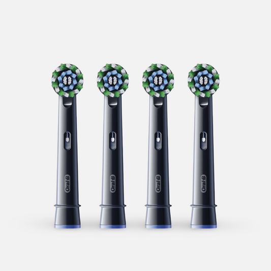 Oral-B Cross Action Pro Opzetborstels Met CleanMaximiser Technologie Zwart - 4 Stuks